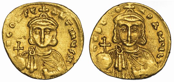 LEONE III E COSTANTINO V, 720-741. Solido.  - Asta Numismatica - Associazione Nazionale - Case d'Asta italiane