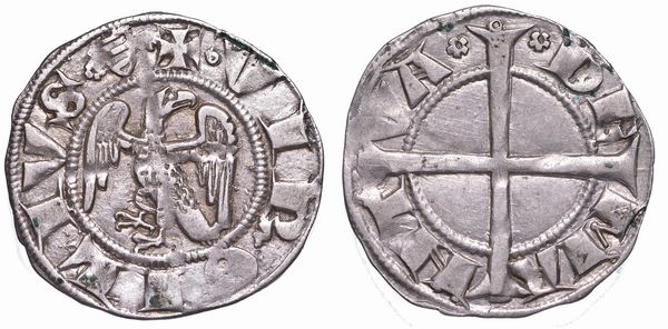 MANTOVA. LUIGI (1328-1360) o GUIDO GONZAGA (1360-1369). Grosso Aquilino.  - Asta Numismatica - Associazione Nazionale - Case d'Asta italiane