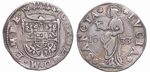 MANTOVA. CARLO I GONZAGA, 1627-1637. Lira 1633.  - Asta Numismatica - Associazione Nazionale - Case d'Asta italiane