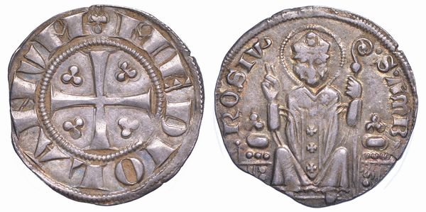 MILANO. ETA' COMUNALE, MET XIII - INIZIO XIV SECOLO. Ambrosino piccolo.  - Asta Numismatica - Associazione Nazionale - Case d'Asta italiane