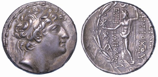 REGNO DI SIRIA. ANTIOCO VIII EPIFANE, 121-96 a.C. Tetradracma, anni 121-113 a.C. Antiochia sull'Oronte.  - Asta Numismatica - Associazione Nazionale - Case d'Asta italiane