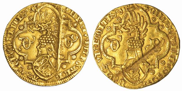 MILANO. BERNABO' E GALEAZZO II VISCONTI, 1354-1378. Fiorino.  - Asta Numismatica - Associazione Nazionale - Case d'Asta italiane