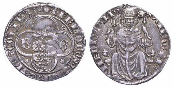 MILANO. BERNABO' E GALEAZZO II VISCONTI, 1354-1378. Grosso.  - Asta Numismatica - Associazione Nazionale - Case d'Asta italiane