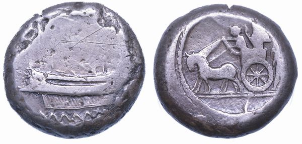 SIDONE. BAALSHALLIM II, 386-372 a.C. Doppio Shekel.  - Asta Numismatica - Associazione Nazionale - Case d'Asta italiane