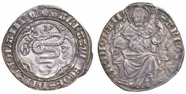 MILANO. GIAN GALEAZZO VISCONTI, 1385-1402. Grosso o pegione.  - Asta Numismatica - Associazione Nazionale - Case d'Asta italiane