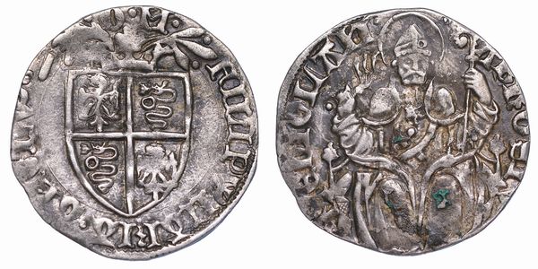 MILANO. FILIPPO MARIA VISCONTI, 1412-1447. Grosso da 2 Soldi.  - Asta Numismatica - Associazione Nazionale - Case d'Asta italiane