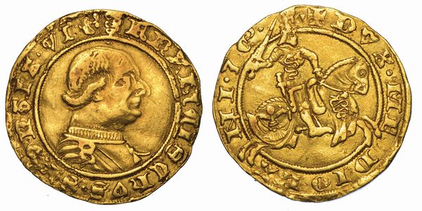 MILANO. FRANCESCO SFORZA, 1450-1466. Ducato doro o zecchino (con il titolo di duca di Milano).  - Asta Numismatica - Associazione Nazionale - Case d'Asta italiane