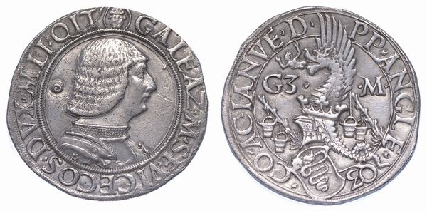 MILANO. GALEAZZO MARIA SFORZA, 1466-1476. Testone o lira.  - Asta Numismatica - Associazione Nazionale - Case d'Asta italiane