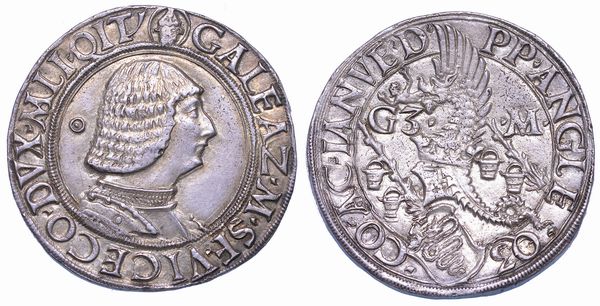 MILANO. GALEAZZO MARIA SFORZA, 1466-1476. Testone o lira.  - Asta Numismatica - Associazione Nazionale - Case d'Asta italiane