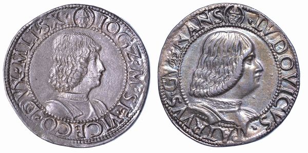 MILANO. GIAN GALEAZZO MARIA SFORZA - REGGENZA DI LUDOVICO MARIA SFORZA, 1480-1494. Testone (o Grosso da 20 Soldi).  - Asta Numismatica - Associazione Nazionale - Case d'Asta italiane