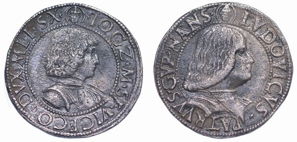 MILANO. GIAN GALEAZZO MARIA SFORZA - REGGENZA DI LUDOVICO MARIA SFORZA, 1480-1494. Testone.  - Asta Numismatica - Associazione Nazionale - Case d'Asta italiane