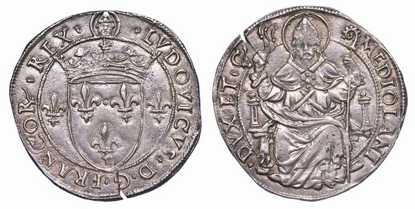 MILANO. LUDOVICO XII D'ORLEANS, 1500-1512. Grosso regale da 6 soldi.  - Asta Numismatica - Associazione Nazionale - Case d'Asta italiane