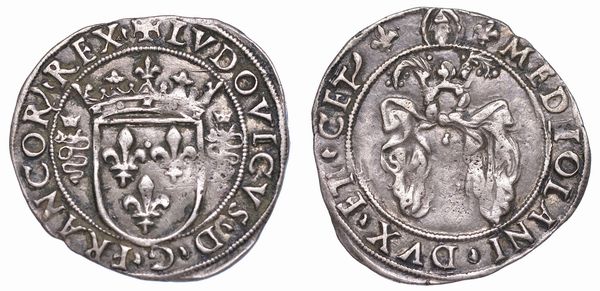 MILANO. LUDOVICO XII D'ORLEANS, 1500-1512. Grosso regale da 3 soldi.  - Asta Numismatica - Associazione Nazionale - Case d'Asta italiane