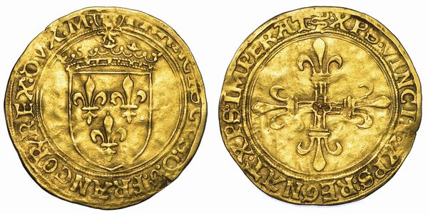 MILANO. FRANCESCO I D'ANGOULEME, 1515-1521. Scudo doro del sole.  - Asta Numismatica - Associazione Nazionale - Case d'Asta italiane