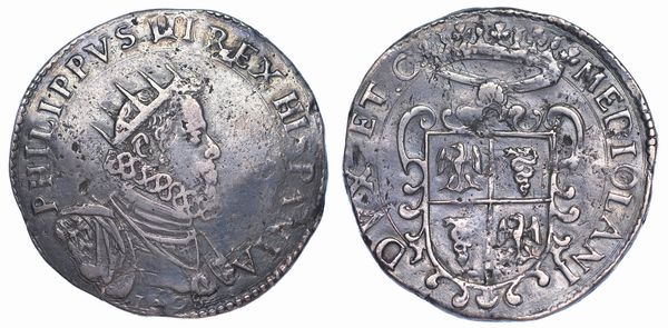 MILANO. FILIPPO III DASBURGO, 1598-1621. Ducatone 1608.  - Asta Numismatica - Associazione Nazionale - Case d'Asta italiane