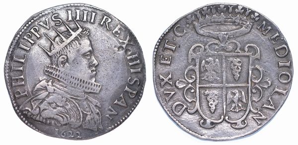 MILANO. FILIPPO IV DASBURGO, 1621-1665. Ducatone 1622.  - Asta Numismatica - Associazione Nazionale - Case d'Asta italiane