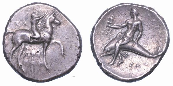 CALABRIA - TARANTO. Nomos, 302-280 a.C.  - Asta Numismatica - Associazione Nazionale - Case d'Asta italiane