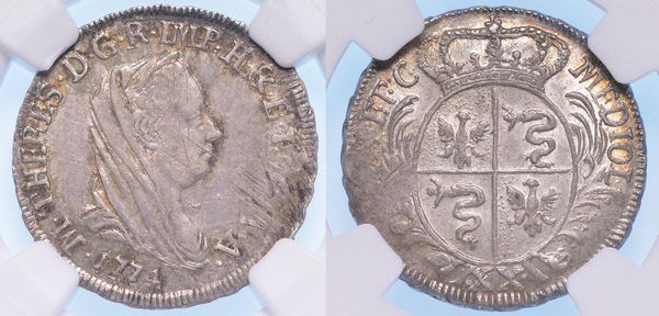 MILANO. MARIA TERESA D'ASBURGO, 1740-1780. 20 soldi 1774.  - Asta Numismatica - Associazione Nazionale - Case d'Asta italiane