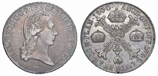 MILANO. FRANCESCO II DASBURGO-LORENA, 1792-1800. Crocione 1800.  - Asta Numismatica - Associazione Nazionale - Case d'Asta italiane