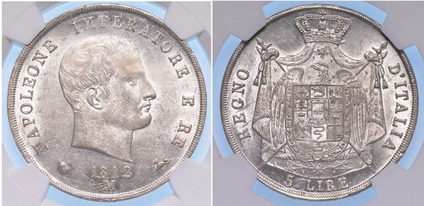 MILANO. NAPOLEONE I, 1805-1814. 5 Lire 1812.  - Asta Numismatica - Associazione Nazionale - Case d'Asta italiane