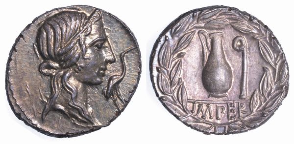 CAECILIA. Q. Cecilius Metellus Pius, 81 a.C. Denario.  - Asta Numismatica - Associazione Nazionale - Case d'Asta italiane