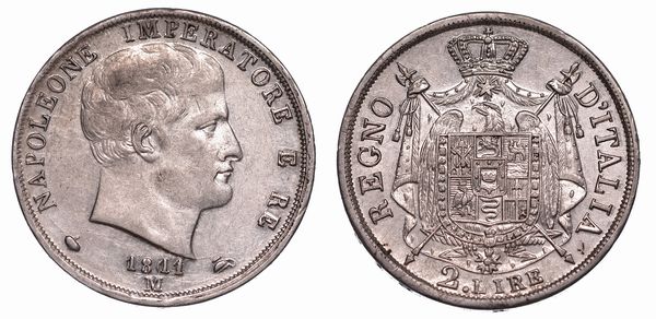 MILANO. NAPOLEONE I, 1805-1814. 2 Lire 1811.  - Asta Numismatica - Associazione Nazionale - Case d'Asta italiane