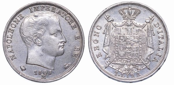 MILANO. NAPOLEONE I, 1805-1814. Lira 1808.  - Asta Numismatica - Associazione Nazionale - Case d'Asta italiane