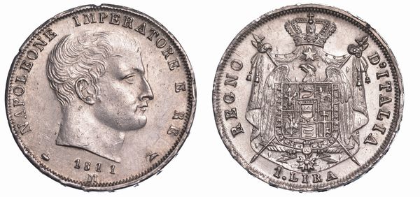 MILANO. NAPOLEONE I, 1805-1814. Lira 1811.  - Asta Numismatica - Associazione Nazionale - Case d'Asta italiane