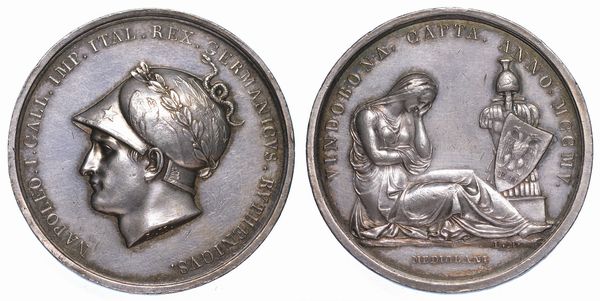 MILANO. NAPOLEONE, 1805-1814. Medaglia in argento 1805. Presa di Vienna  Conquista di Vindobona.  - Asta Numismatica - Associazione Nazionale - Case d'Asta italiane