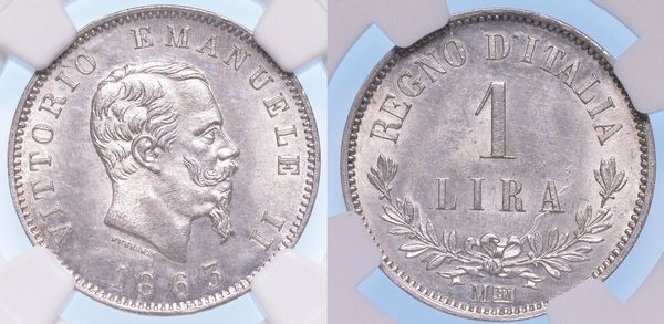 MILANO. VITTORIO EMANUELE II DI SAVOIA, 1861-1878 (RE DITALIA). Lira 1863.  - Asta Numismatica - Associazione Nazionale - Case d'Asta italiane