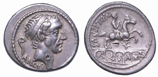 MARCIA. L. Marcius Philippus, 56 a.C. Denario.  - Asta Numismatica - Associazione Nazionale - Case d'Asta italiane