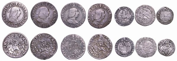 MILANO. GALEAZZO MARIA SFORZA, 1466-1476. Lotto di sette monete.  - Asta Numismatica - Associazione Nazionale - Case d'Asta italiane