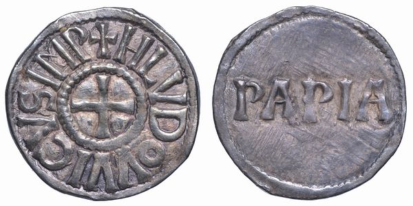 PAVIA. LUDOVICO IL PIO, 814-840. Denaro.  - Asta Numismatica - Associazione Nazionale - Case d'Asta italiane