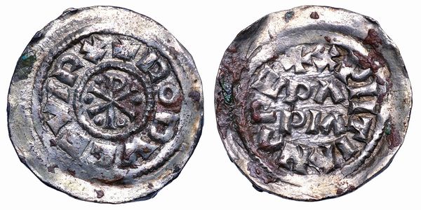 PAVIA. RODOLFO II DI BORGOGNA, 922-926 (Re d'Italia). Denaro.  - Asta Numismatica - Associazione Nazionale - Case d'Asta italiane