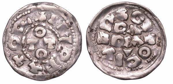 PAVIA. OTTONE I DI SASSONIA, 962-973. Denaro.  - Asta Numismatica - Associazione Nazionale - Case d'Asta italiane