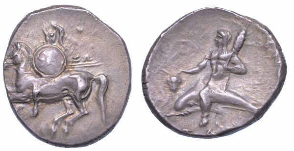 CALABRIA - TARANTO. Nomos, anni 280-272 a.C.  - Asta Numismatica - Associazione Nazionale - Case d'Asta italiane