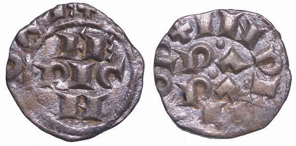 PAVIA. FEDERICO II DI SVEVIA, 1220-1250. Denaro.  - Asta Numismatica - Associazione Nazionale - Case d'Asta italiane