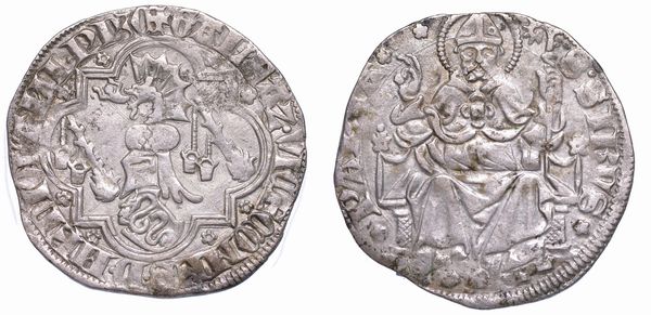 PAVIA. GALEAZZO II VISCONTI, 1359-1378. Grosso da 1 Soldo e mezzo.  - Asta Numismatica - Associazione Nazionale - Case d'Asta italiane