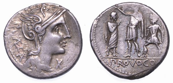 PORCIA. P. Porcius Laeca, 110-109 a.C. Denario.  - Asta Numismatica - Associazione Nazionale - Case d'Asta italiane