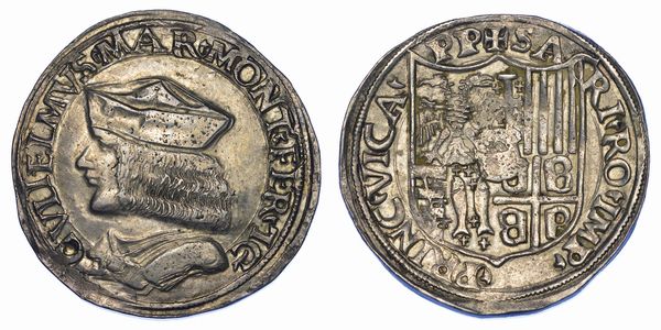 CASALE. GUGLIELMO II PALEOLOGO, 1494-1518. Testone.  - Asta Numismatica - Associazione Nazionale - Case d'Asta italiane