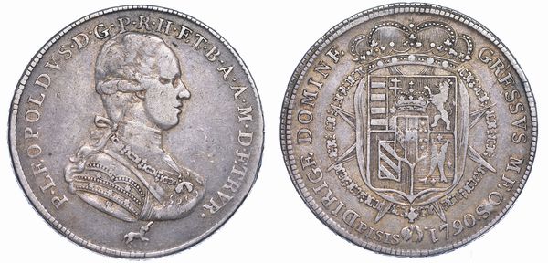 FIRENZE. PIETRO LEOPOLDO DI LORENA, 1765-1790. Francescone 1790.  - Asta Numismatica - Associazione Nazionale - Case d'Asta italiane