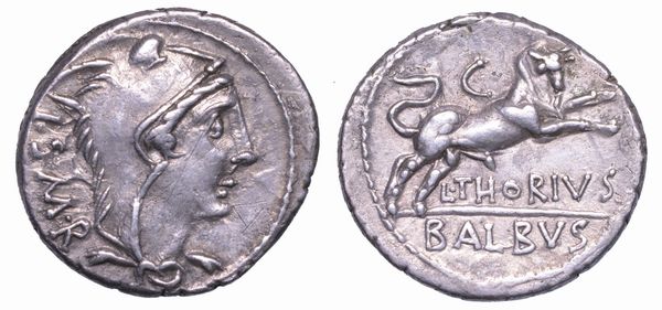 THORIA. L. Thorius Balbus, 105 a.C. Denario.  - Asta Numismatica - Associazione Nazionale - Case d'Asta italiane