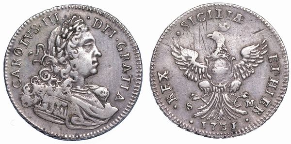 PALERMO. CARLO III, 1720-1734. 4 Tar 1731.  - Asta Numismatica - Associazione Nazionale - Case d'Asta italiane