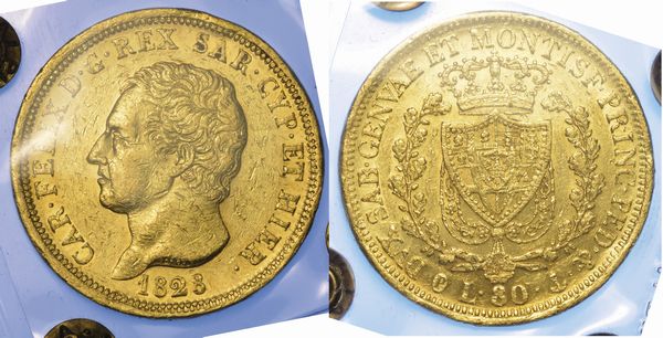 REGNO DI SARDEGNA. CARLO FELICE DI SAVOIA, 1821-1831 80 Lire 1828. Genova.  - Asta Numismatica - Associazione Nazionale - Case d'Asta italiane