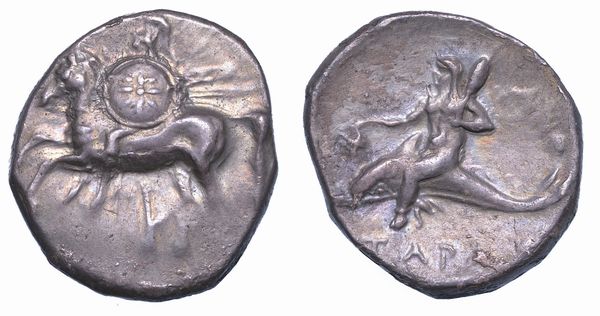 CALABRIA - TARANTO. Nomos, 280-272 a.C.  - Asta Numismatica - Associazione Nazionale - Case d'Asta italiane