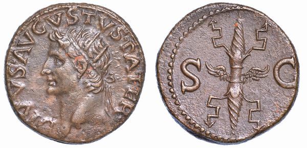 OTTAVIANO AUGUSTO, 27 a.C.-14 d.C. Asse, anni 34-37 (Divo Augusto).  - Asta Numismatica - Associazione Nazionale - Case d'Asta italiane