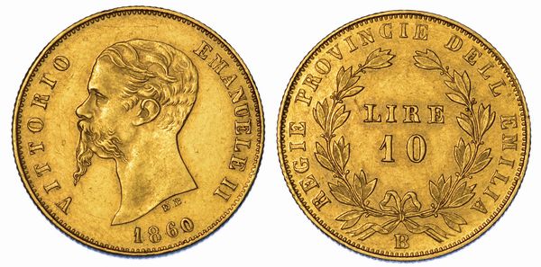 RE ELETTO. VITTORIO EMANUELE II DI SAVOIA, 1859-1861. 10 Lire 1860. Bologna.  - Asta Numismatica - Associazione Nazionale - Case d'Asta italiane