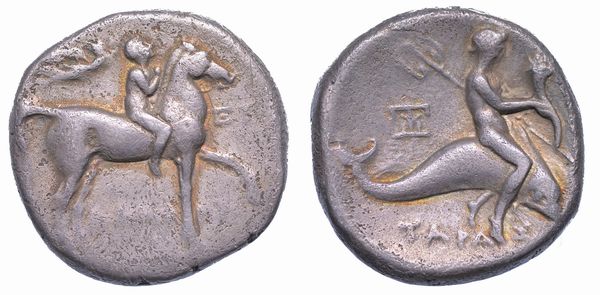 CALABRIA - TARANTO. Nomos, anni 272-240 a.C.  - Asta Numismatica - Associazione Nazionale - Case d'Asta italiane