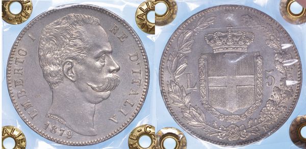 REGNO DITALIA. UMBERTO I DI SAVOIA, 1878-1900. 5 Lire 1879.  - Asta Numismatica - Associazione Nazionale - Case d'Asta italiane