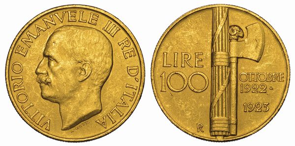 REGNO D'ITALIA. VITTORIO EMANUELE III DI SAVOIA, 1900-1946. 100 Lire 1923. Fascio.  - Asta Numismatica - Associazione Nazionale - Case d'Asta italiane